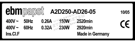 0004105280-MOTOHELICE EBMPAPST A2D250-AD26-05 3