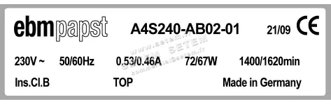 0004105284-MOTOHELICE EBMPAPST A4S240-AB02-01 2
