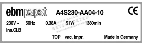 0004105298-MOTOHELICE EBMPAPST A4S230-AA04-10 3