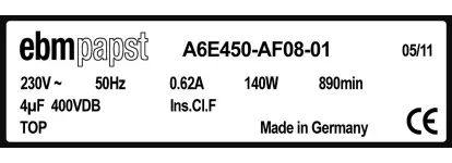 0004105303-MOTOHELICE EBMPAPST A6E450-AF08-01 3