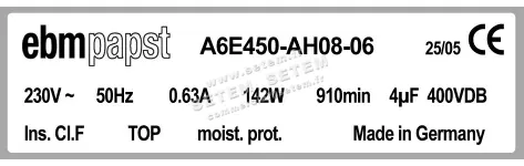 0004105304-MOTOHELICE EBMPAPST A6E450.AH08.06 3
