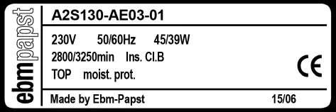 0004105307-MOTOHELICE EBMPAPST A2S130.AE03.01 2