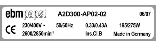 0004105309-MOTOHELICE EBMPAPST A2D300.AP02.02 5