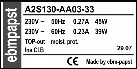 0004105314-MOTOHELICE EBMPAPST A2S130.AA03.33 3