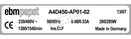 0004105326-MOTOHELICE EBMPAPST A4D450.AP01.02 2