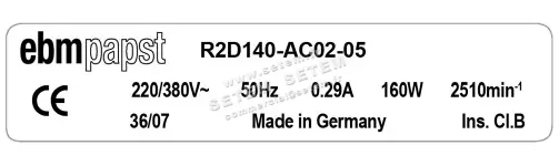 0004105332-MOTOTURBINE EBMPAPST R2D140.AC02.05 3