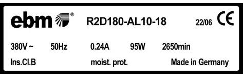 0004105336-MOTOTURBINE EBMPAPST R2D180.AL10.18 2