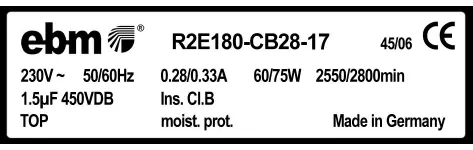 0004105360-MOTOTURBINE EBMPAPST R2E180.CB28.17 2