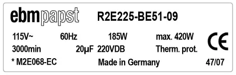 0004105374-VENTILATEUR EBMPAPST W4S250.DI02.06 3