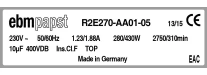 0004105380-MOTOTURBINE EBMPAPST R2E270.AA01.05 3