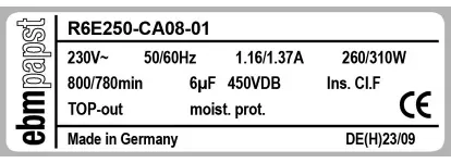 0004105401-MOTOTURBINE EBMPAPST R6E250.CA08.01 3