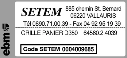 0004105416-GRILLE EBMPAPST PANIER D350MM 2