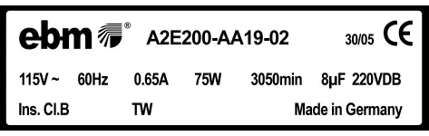 0004105434-MOTOHELICE EBMPAPST A2E200.AA19.02 3
