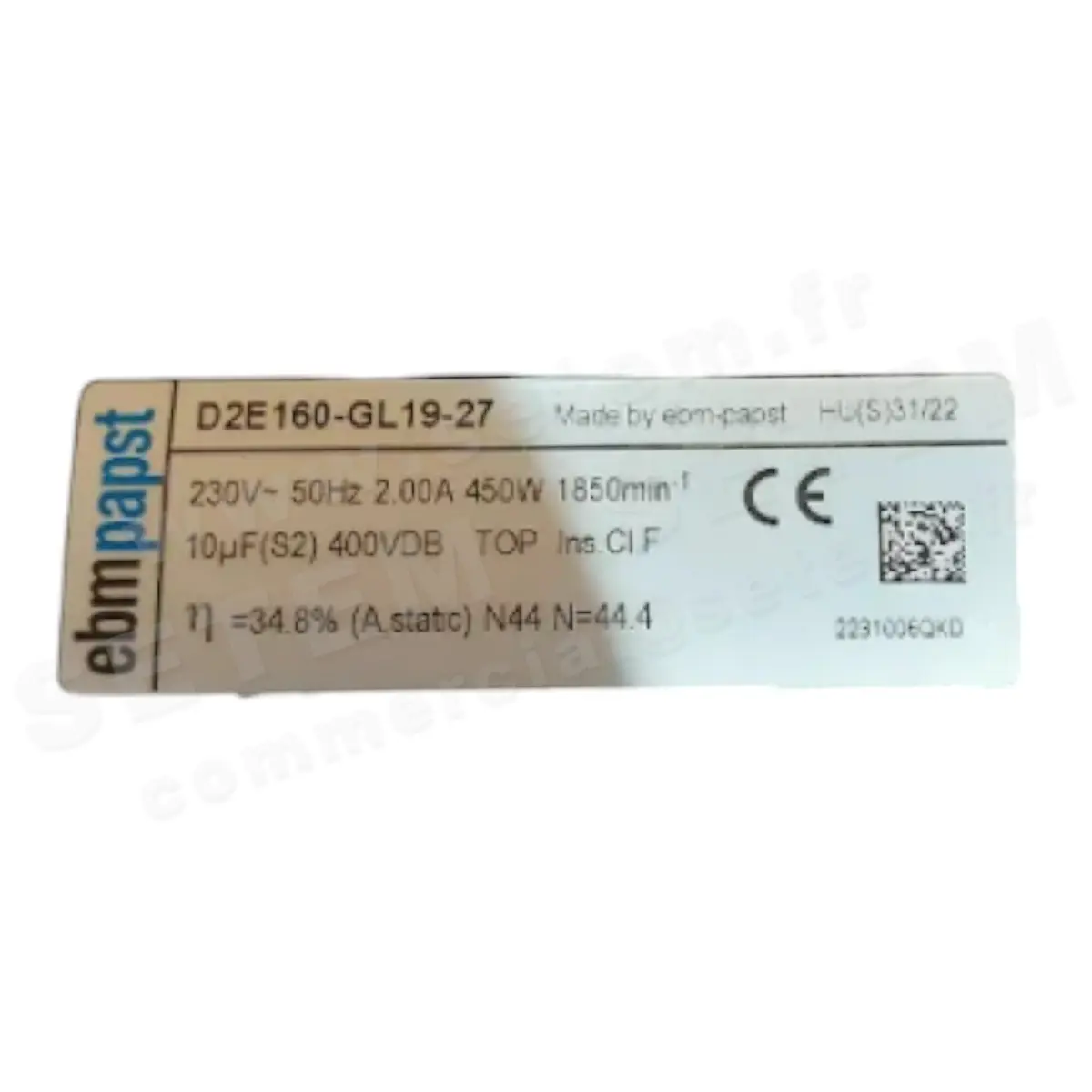 0004105607-VENTILATEUR EBM-PAPST D2E160-GL19-27