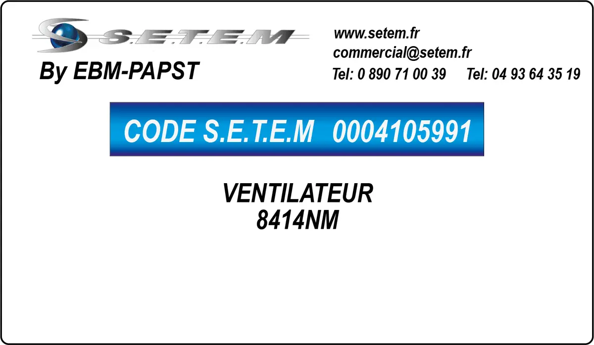 0004105991-VENTILATEUR EBMPAPST 8414NM
