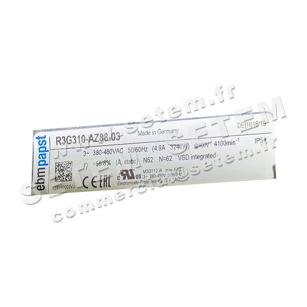 0004105999-MOTOTURBINE EBM-PAPST R3G310-AZ88-03 2