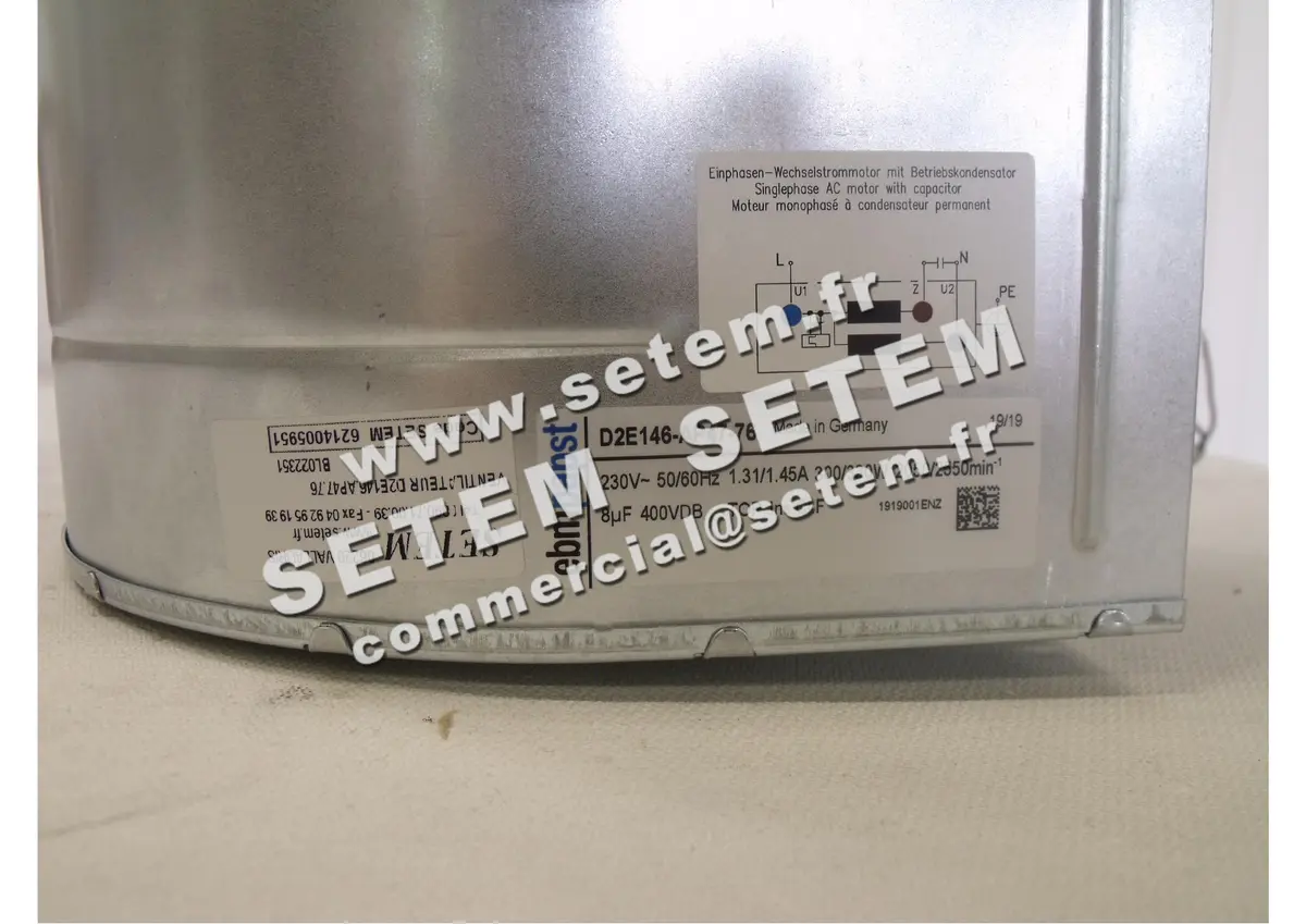 0004106035-VENTILATEUR EBMPAPST D2E146.AP47.76 2