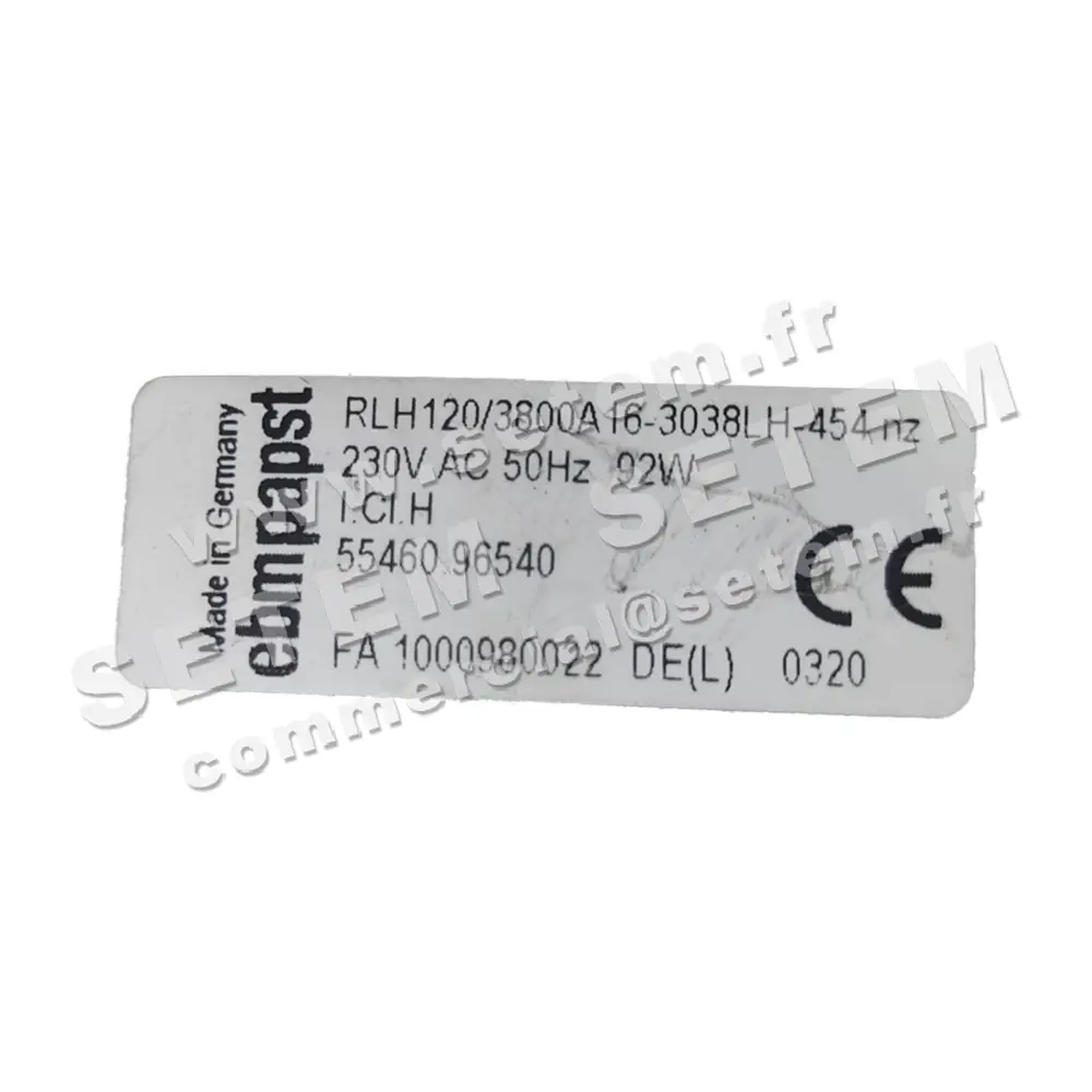 VENTILATEUR RLH120/3800A16-3038LH-454NZ *55460.96540*