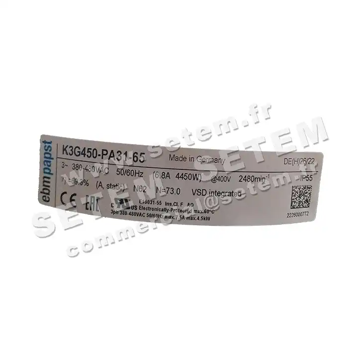 VENTILATEUR K3G450-PA31-65