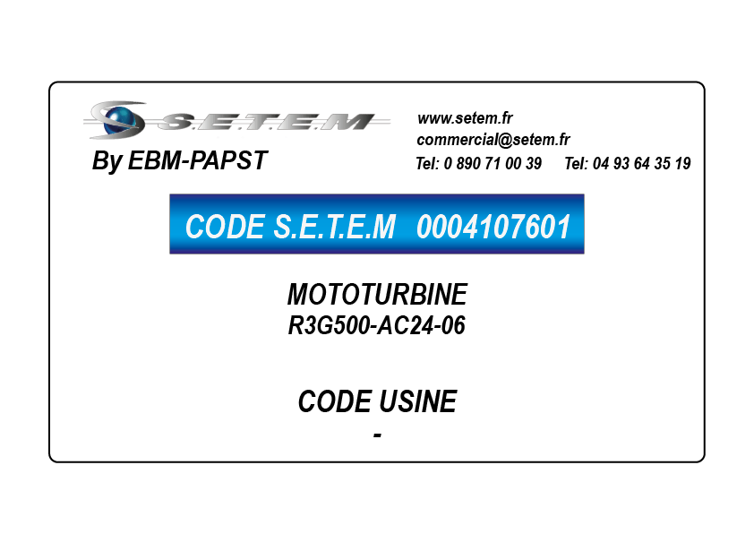 MOTOTURBINE R3G500-AC24-06 2