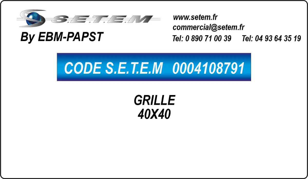 0004108791-GRILLE EBMPAPST 40X40