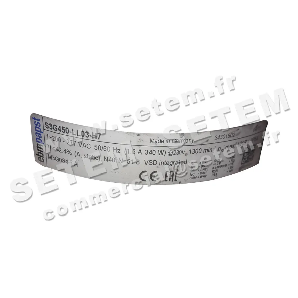 0004108984-VENTILATEUR EBMPAPST S3G450-LL03-H7 2