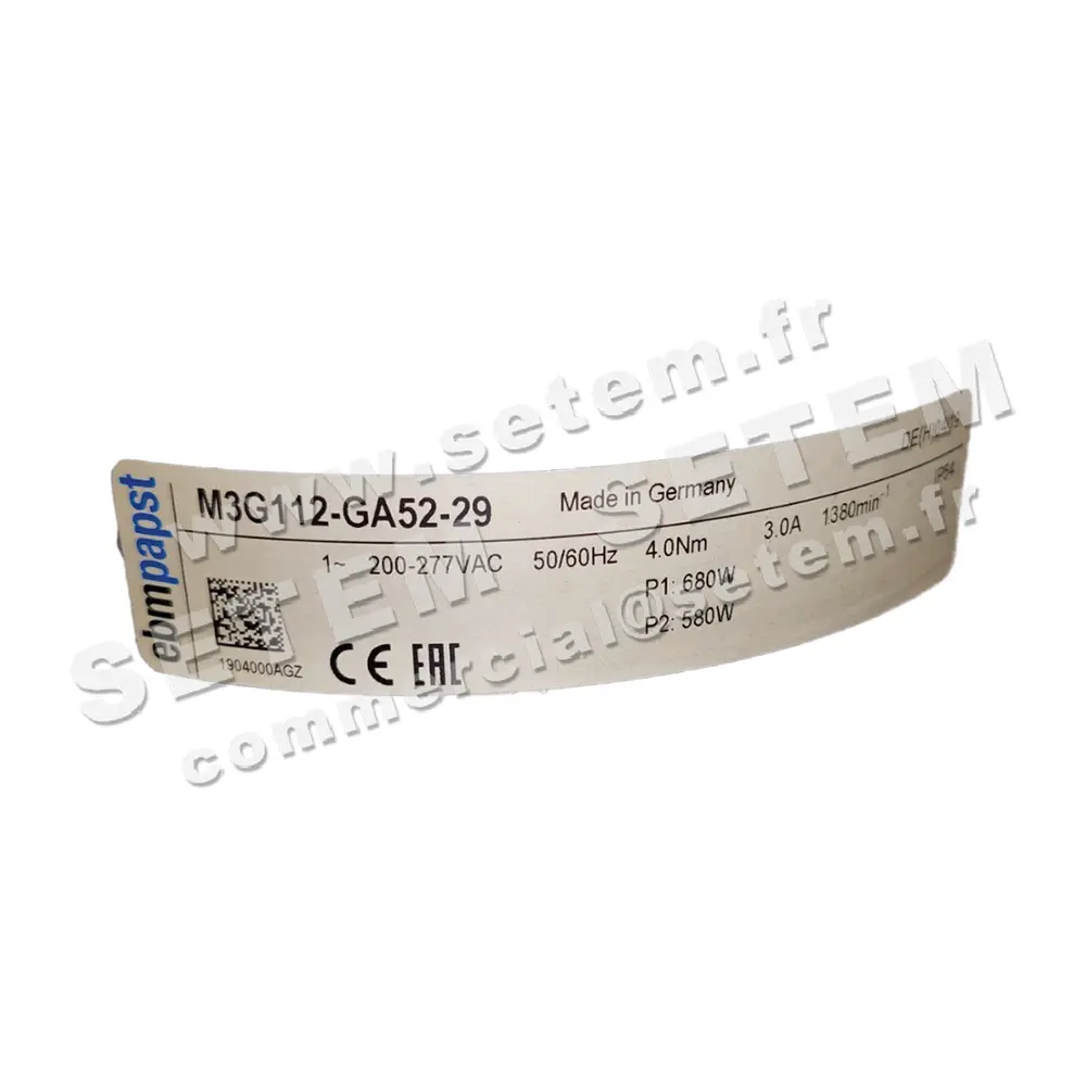 0004109020-MOTEUR EBMPAPST M3G112.GA52.29 2
