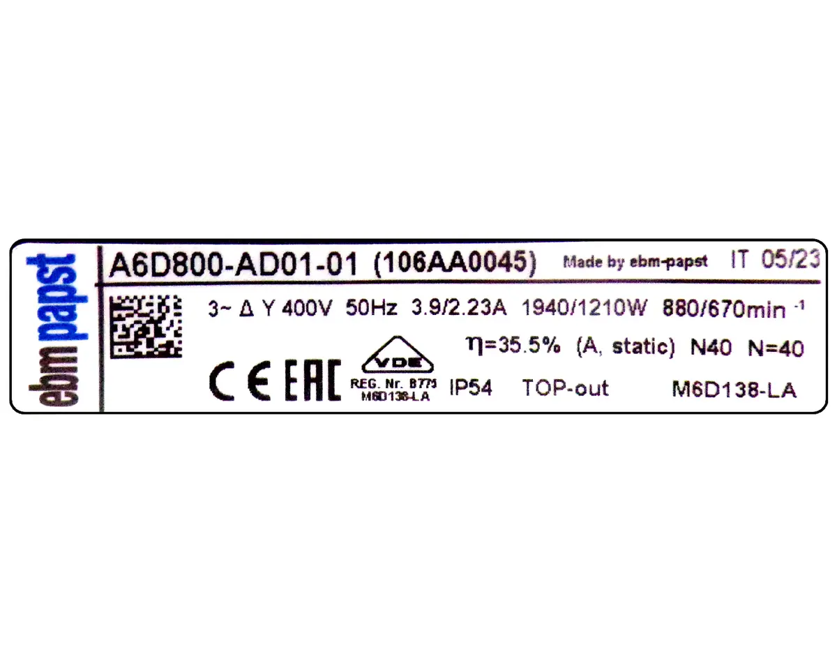 0004109023-MOTOHELICE EBMPAPST A6D800.AH01.01 4