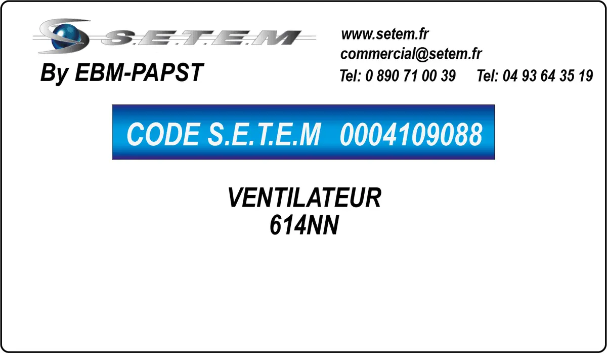 0004109088-VENTILATEUR EBMPAPST 614NN