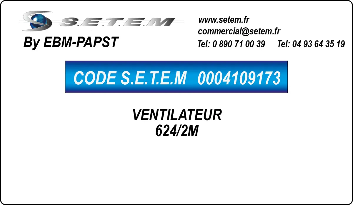 0004109173-VENTILATEUR EBMPAPST 624/2M