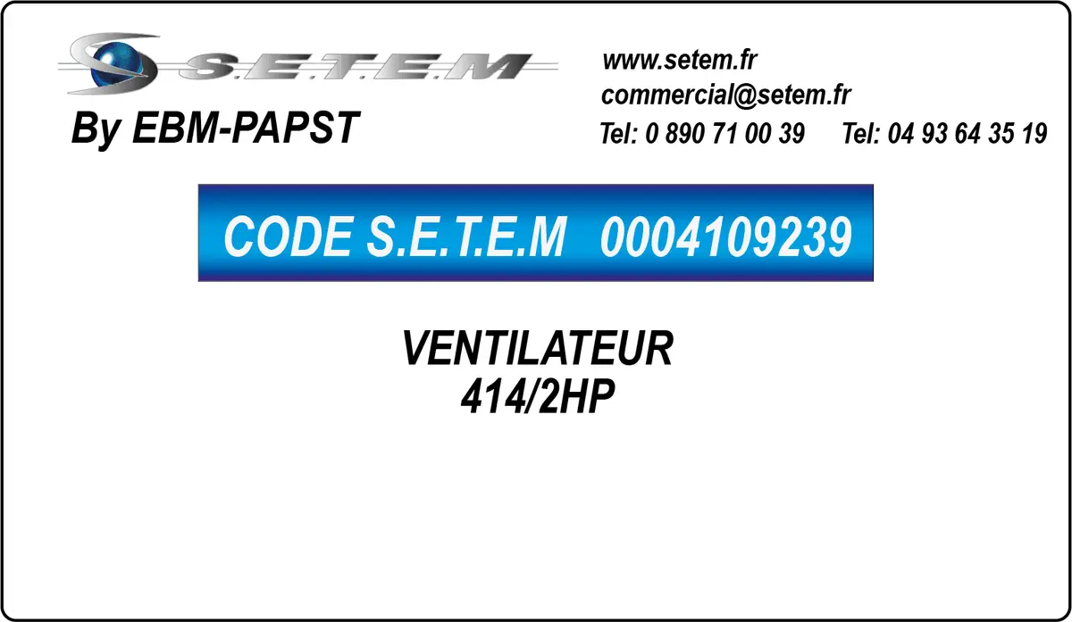 0004109239-VENTILATEUR EBMPAPST 414/2HP