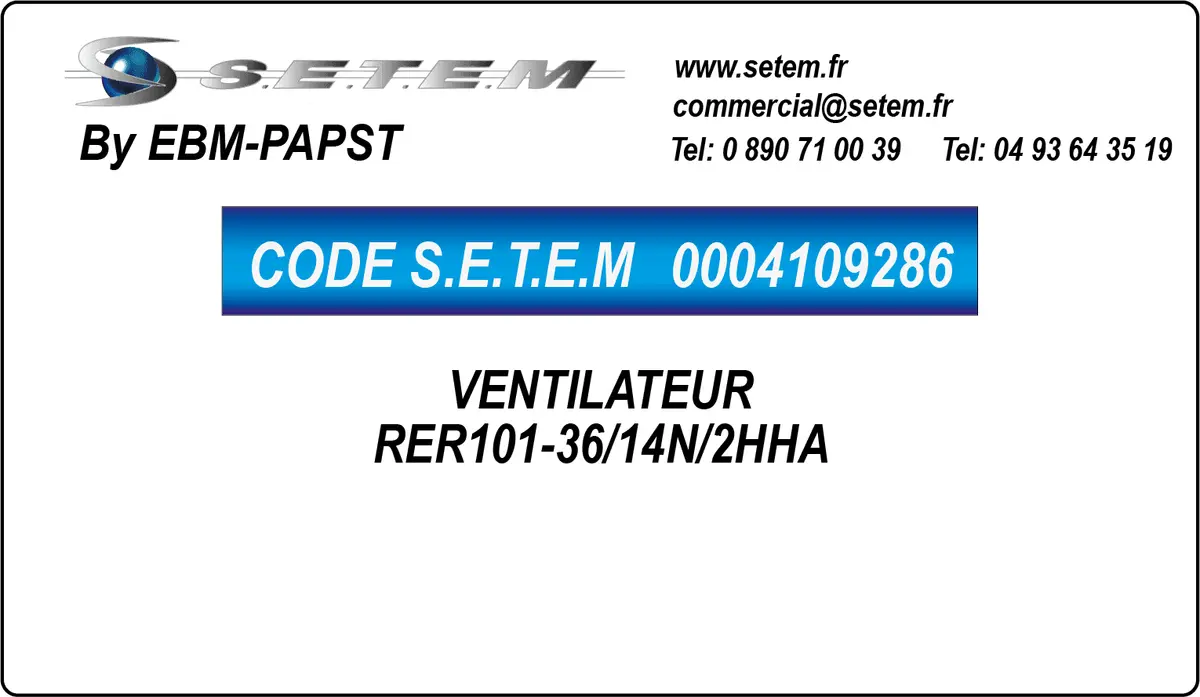 0004109286-VENTILATEUR EBMPAPST RER101-36/14N/2HHA