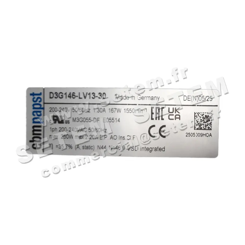 0004109356-VENTILATEUR EBMPAPST D3G146-LV13-30 3