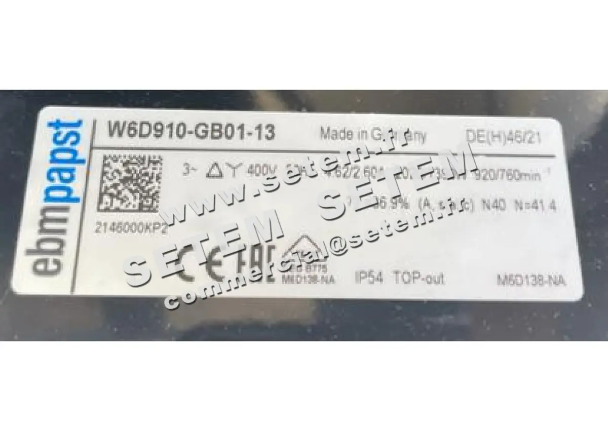 0004109524-VENTILATEUR EBMPAPST W6D910.GB01.13