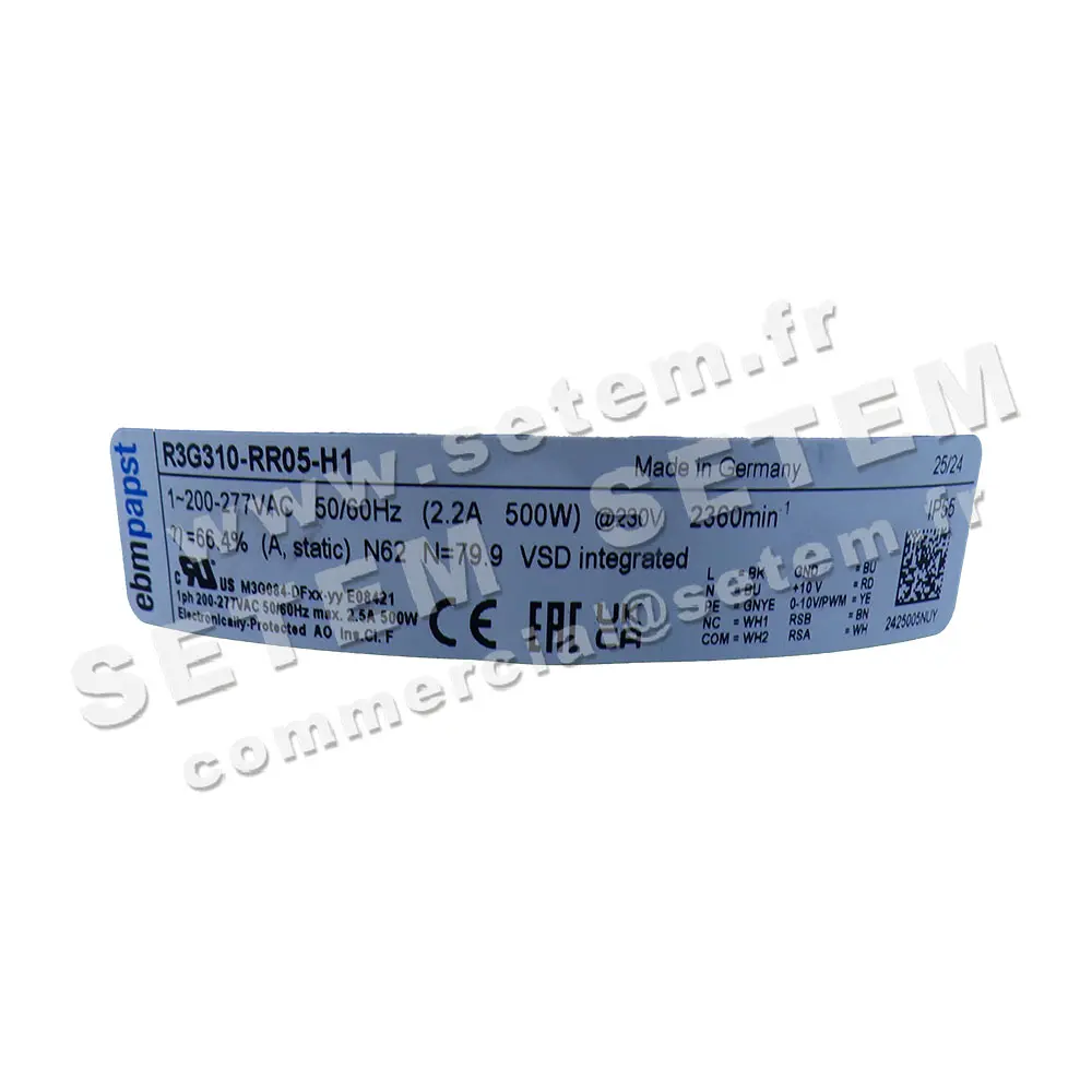 0004109646-MOTOTURBINE EBMPAPST R3G310-RR05-H1 8