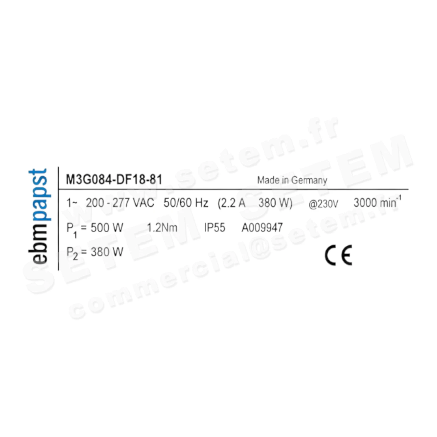 MOTEUR M3G084-DF18-81 2