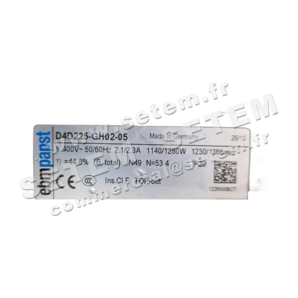 0004109903-VENTILATEUR EBMPAPST D4D225.GH02.05 2