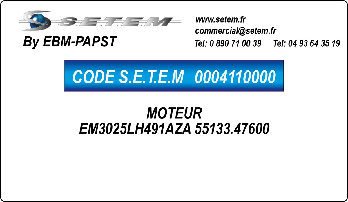 0004110000-MOTEUR EBMPAPST EM3025LH491AZA *55133.47600*