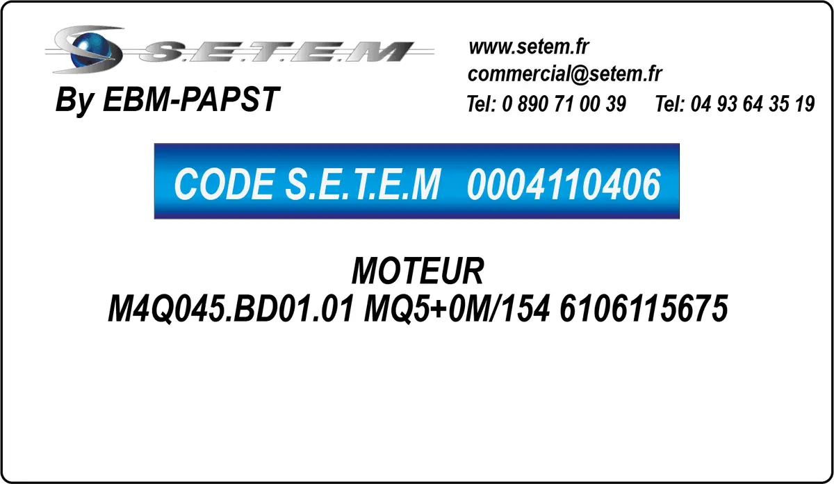 0004110406-MOTEUR EBMPAPST M4Q045.BD01.01 MQ5+0M/154 *6106115675*