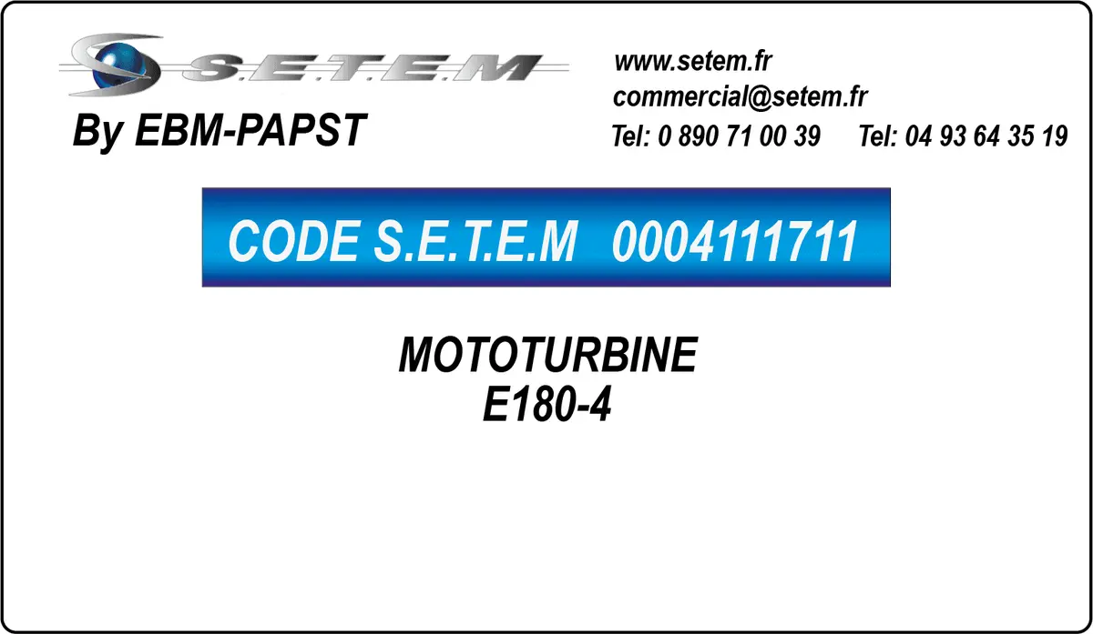 0004111711-MOTOTURBINE EBMPAPST E180-4