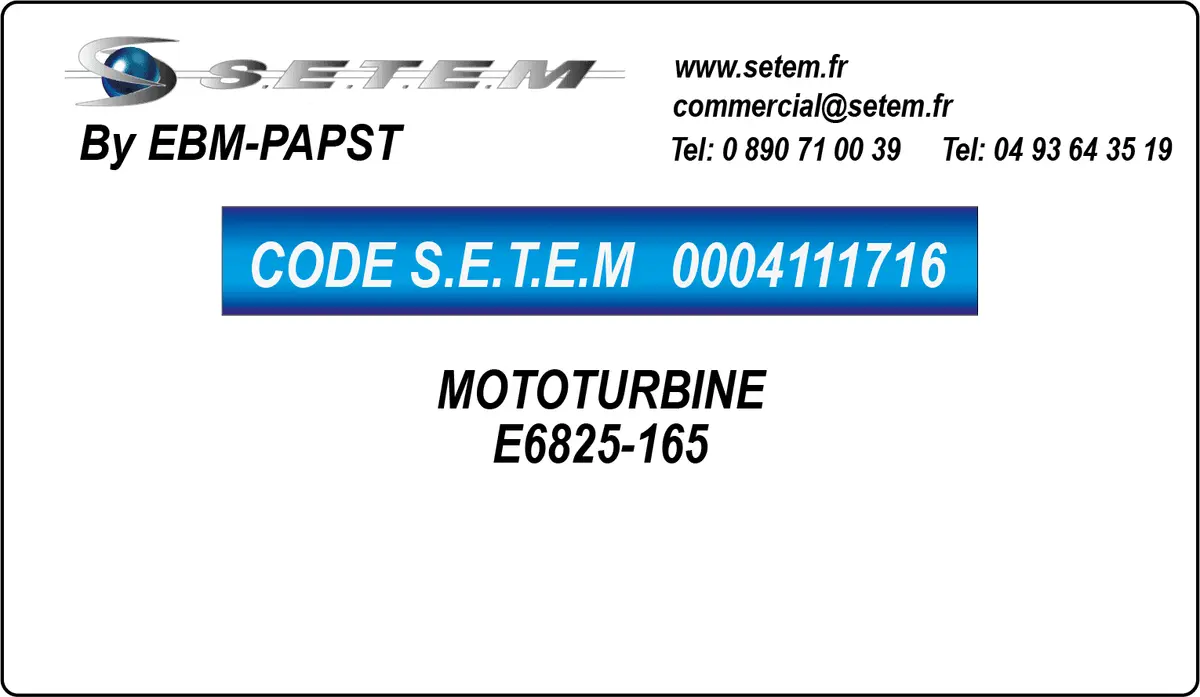 0004111716-MOTOTURBINE EBMPAPST E6825-165