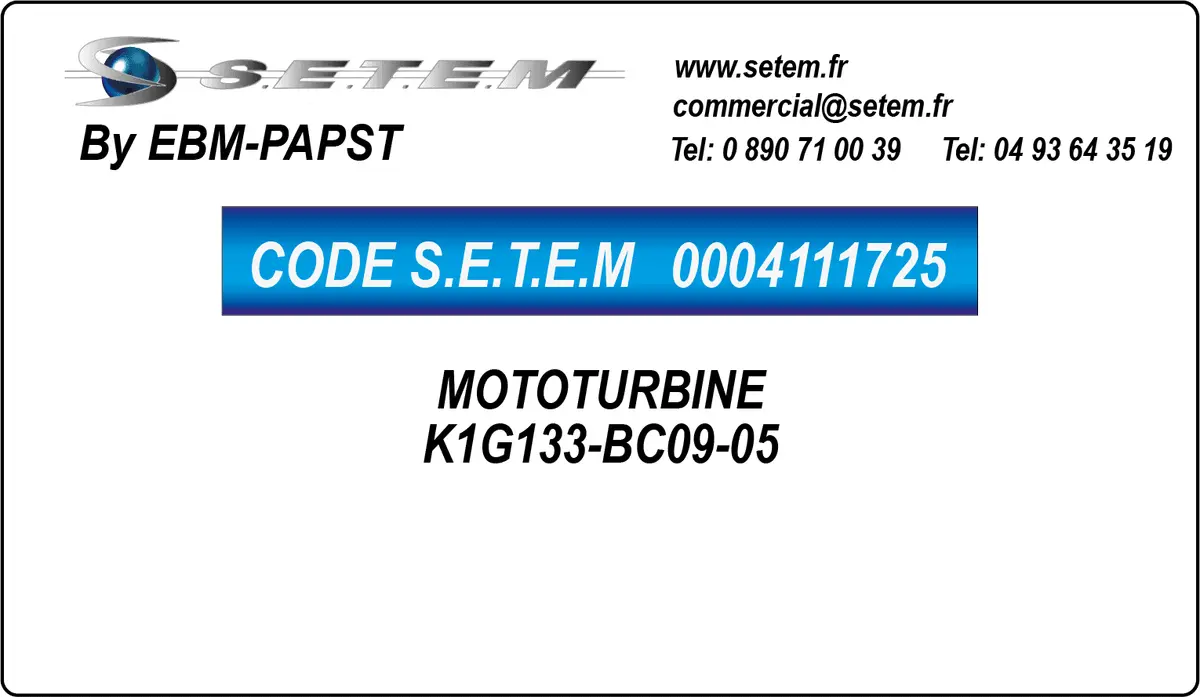 0004111725-MOTOTURBINE EBMPAPST K1G133-BC09-05