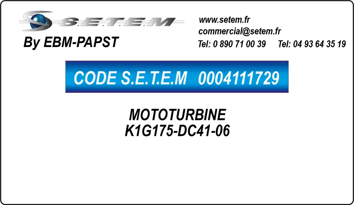 0004111729-MOTOTURBINE EBMPAPST K1G175-DC41-06