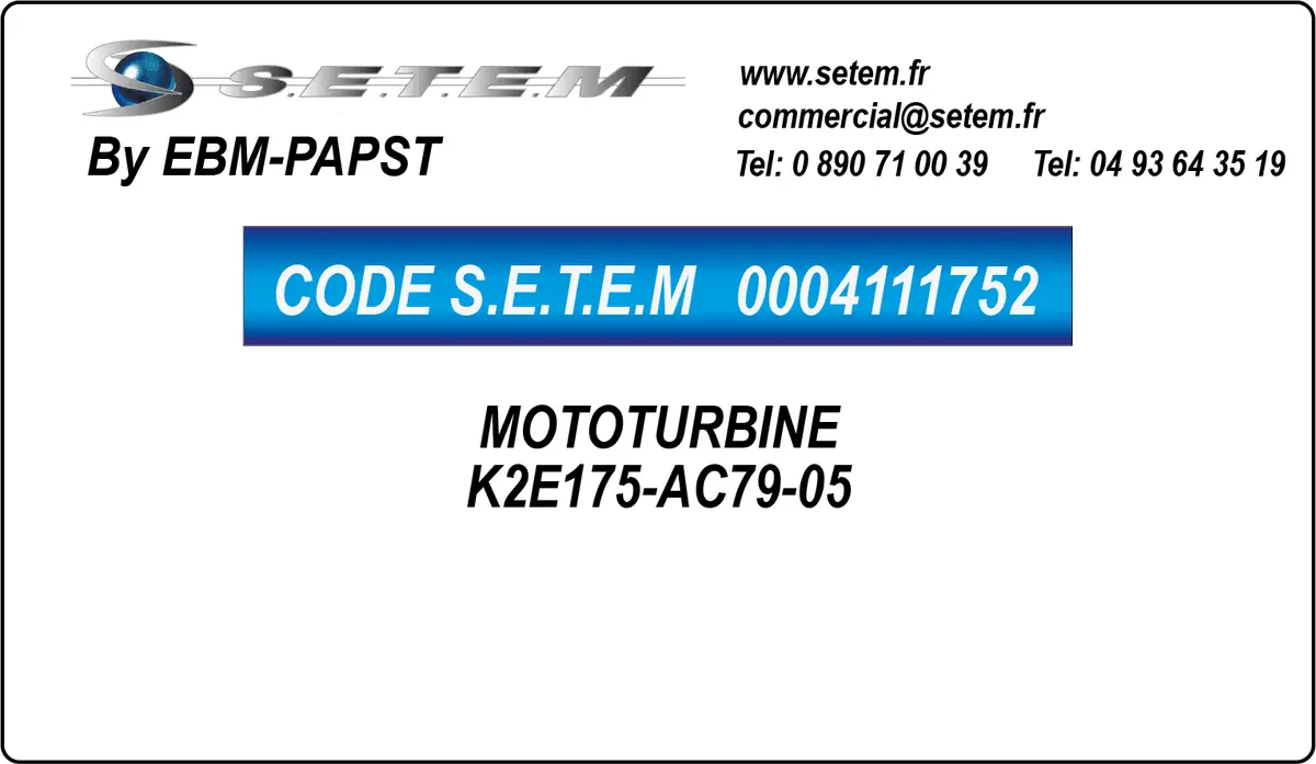 0004111752-MOTOTURBINE EBMPAPST K2E175-AC79-05