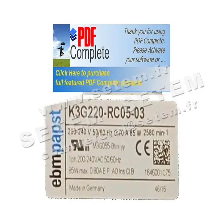 0004111834-MOTOTURBINE EBMPAPST K3G220-RC05-03