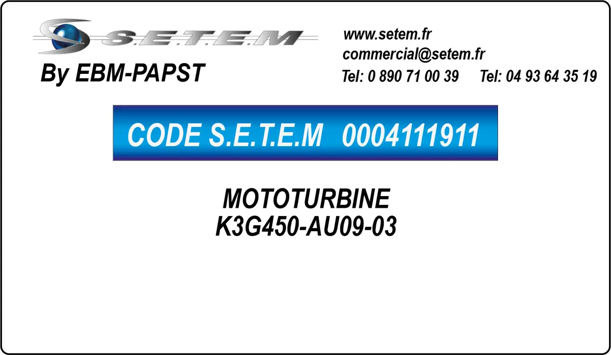 0004111911-MOTOTURBINE EBMPAPST K3G450-AU09-03