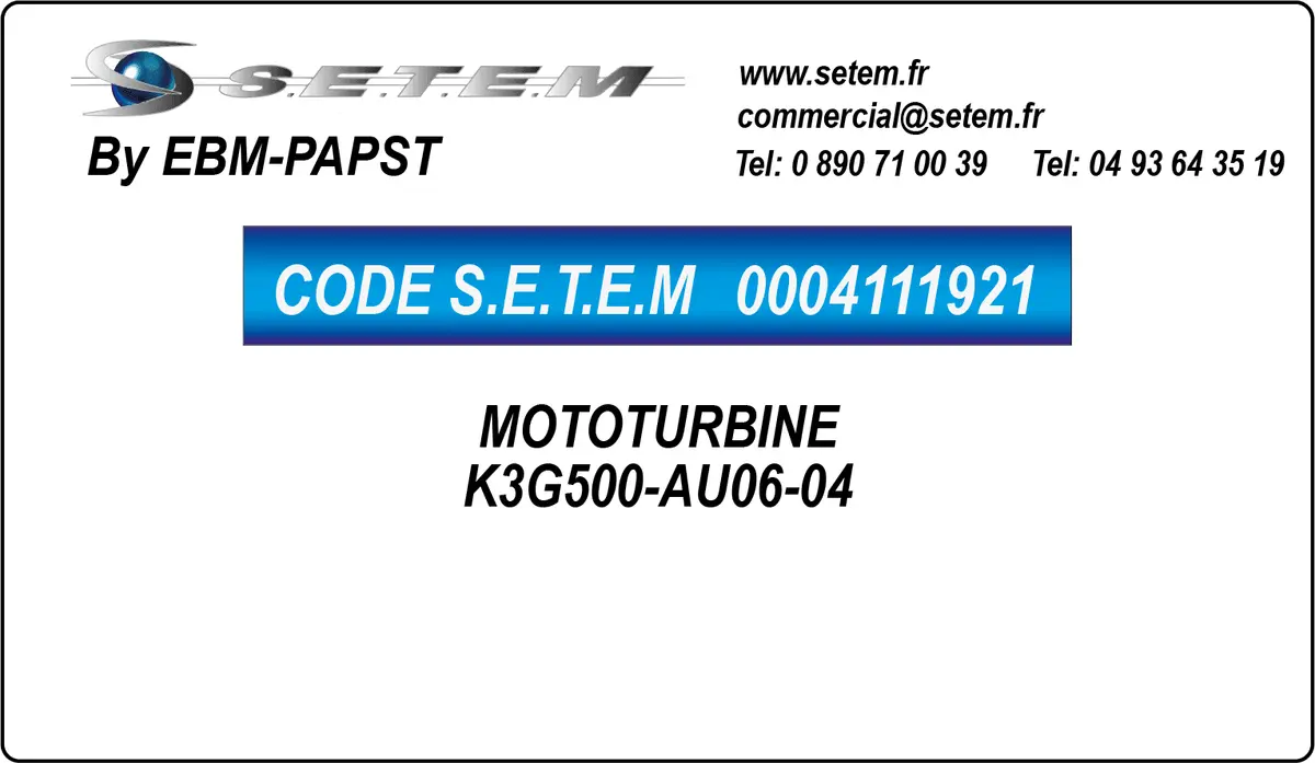 0004111921-MOTOTURBINE EBMPAPST K3G500-AU06-04