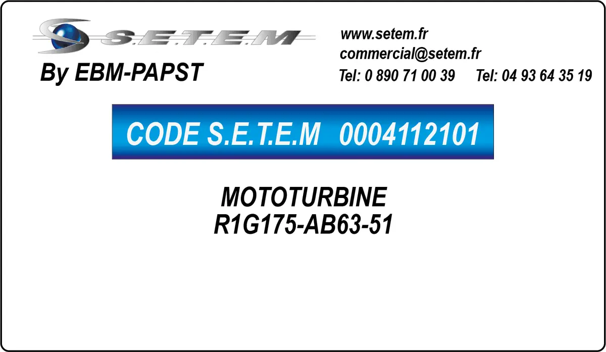 0004112101-MOTOTURBINE EBMPAPST R1G175-AB63-51