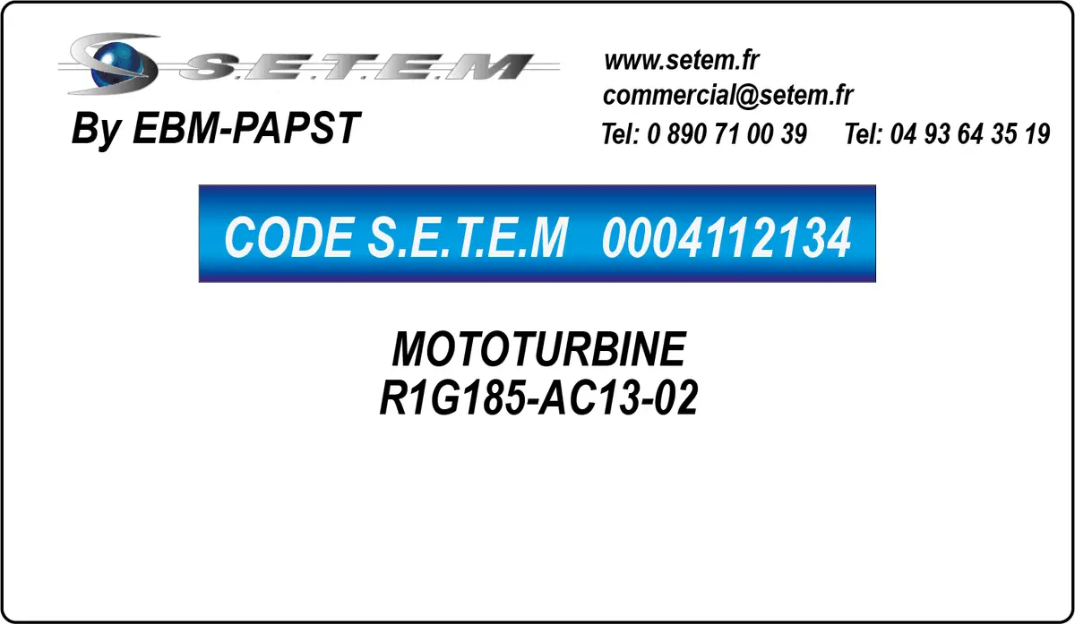 0004112134-MOTOTURBINE EBMPAPST R1G185-AC13-02