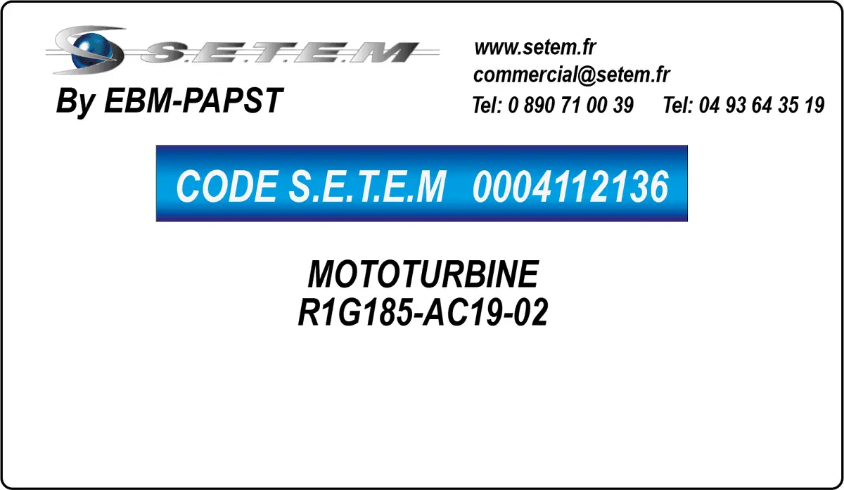 0004112136-MOTOTURBINE EBMPAPST R1G185-AC19-02